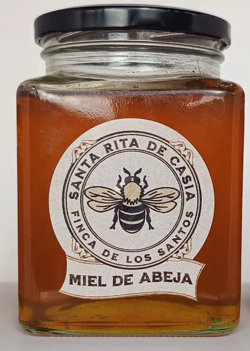Frasco de miel de abeja Santa Rita de Casia, 1,000 g