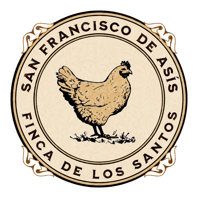 Sello de San Francisco de Asís con una gallina