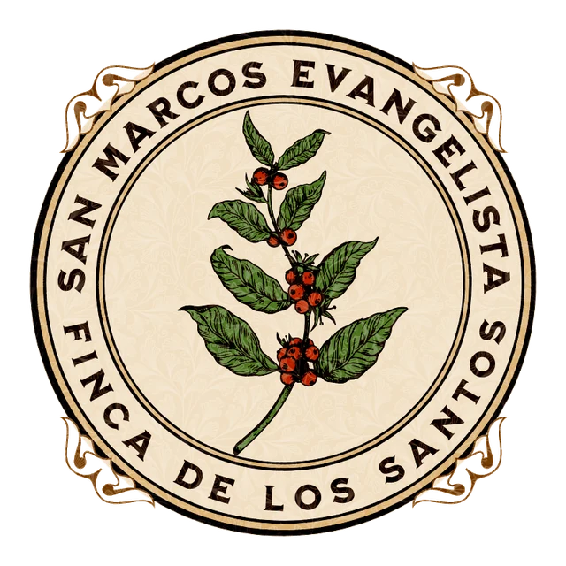 Sello de San Marcos Evangelista con una rama de café